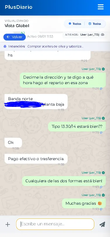 Módulo de chat integrado WhatsApp